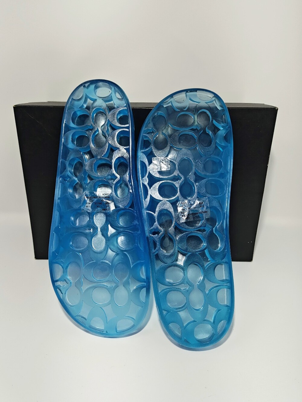 Coach Ulyssa Rubber Slides. Sz 10  Bright Auqa marine.  NWT - Picture 2 of 6
